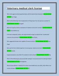 Veterinary medical clerk license Exam Questions That Actually Appear in Tests