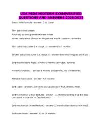 USA PEDS MIDTERM EXAM|VERIFIED QUESTIONS AND ANSWERS 2026\2027