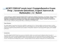 AEMT FISDAP 2026/2027 Comprehensive Exam Prep | Accurate Questions, Expert Answers