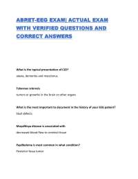 ABRET-EEG EXAM| ACTUAL EXAM WITH VERIFIED QUESTIONS AND CORRECT ANSWERS