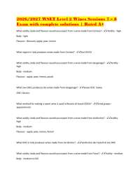 2026/2027 WSET Level 2 Wines Sessions 7 – 8 Exam with complete solutions | Rated A+