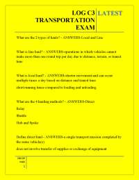 LOG C3 TRANSPORTATION EXAM LATEST