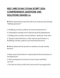 NSG 3480 EXAM 2 EXAM SCRIPT 2026 COMPREHENSIVE QUESTIONS AND SOLUTIONS GRADED A+
