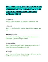 WGU D299 TASK 3 PEER REVIEW ANALYSIS COMPREHENSIVE ASSESSMENT 2026 FULL QUESTIONS AND CORR