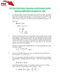 EEE 241 Final Exam| Questions and Answers Latest Updated 2026/2027 (Graded A+)- ASU