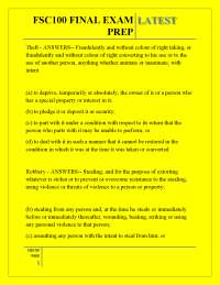 FSC100 FINAL EXAM LATEST PREP,WGU C954 - INFORMATION TECHNOLOGY MANAGEMENT LATEST