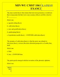 MIN WU CMST 1061 LATEST EXAM 2