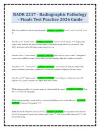 RADR 2217 - Radiographic Pathology – Finals Test Practice 2026 Guide
