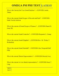 OMEGA PSI PHI TEST LATEST