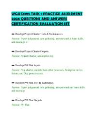 WGU D295 TASK 1 PRACTICE ASSESSMENT 2026 QUESTIONS AND ANSWERS CERTIFICATION EVALUATION SE