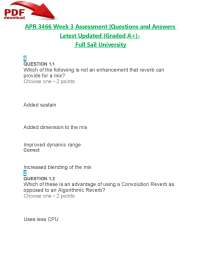 APR 3466 Week 3 Assessment |Questions and Answers Latest Updated (Graded A+)- Full Sail Un