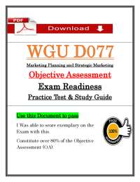 WGU D077 Marketing Planning OA Q&A (2026/2027) | Study Guide PDF
