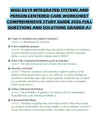 WGU D519 INTEGRATED SYSTEMS AND PERSON-CENTERED CARE WORKSHEET COMPREHENSIVE STUDY GUIDE 2