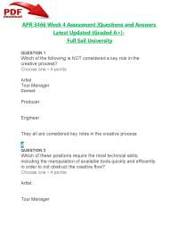 APR 3466 Week 4 Assessment |Questions and Answers Latest Updated (Graded A+)- Full Sail Un