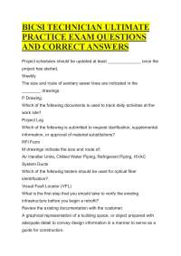 BICSI TECHNICIAN ULTIMATE PRACTICE EXAM QUESTIONS AND CORRECT ANSWERS