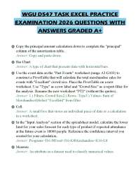 WGU D547 TASK EXCEL PRACTICE EXAMINATION 2026 QUESTIONS WITH ANSWERS GRADED A+