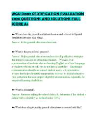 WGU D002 CERTIFICATION EVALUATION 2026 QUESTIONS AND SOLUTIONS FULL SCORE A+