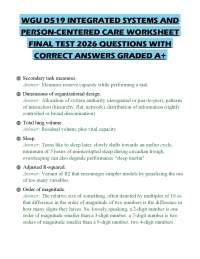 WGU D519 INTEGRATED SYSTEMS AND PERSON-CENTERED CARE WORKSHEET COMPREHENSIVE STUDY GUIDE 2