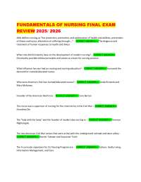 CU Nursing Final Exam Review 2026 | Fundamentals BSN