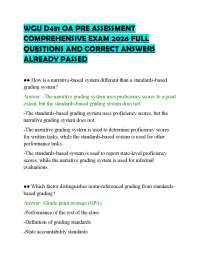 WGU D431 OA PRE ASSESSMENT COMPREHENSIVE EXAM 2026 FULL QUESTIONS AND CORRECT ANSWERS ALRE