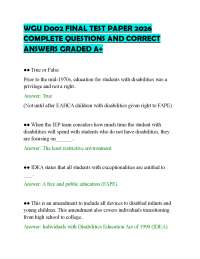 WGU D002 FINAL TEST PAPER 2026 COMPLETE QUESTIONS AND CORRECT ANSWERS GRADED A+
