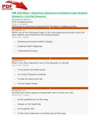 APR 3466 Week 1 Assessment |Questions and Answers Latest Updated (Graded A+)-Full Sail Uni
