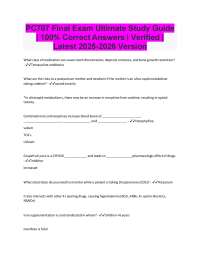 PC707 Final Exam Ultimate Study Guide | 100% Correct Answers | Verified |2025-2026