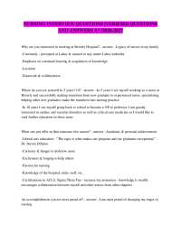 NURSING INTERVIEW QUESTIONS