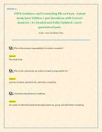 FTCE Guidance and Counseling PK-12 Exam –Latest 2026/2027 Edition | 300 Q & A
