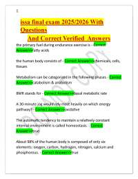 issa final exam 2025/2026 With Questions And Correct Verified Answers