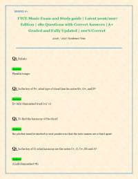 FTCE Music Exam and Study guide | Latest 2026/2027 Edition | 180 Q&A