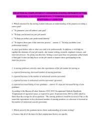 CHAPTER 04: EMPLOYMENT CONSIDERATIONS: OPPORTUNITIES, RESUMES, AND INTERVIEWING