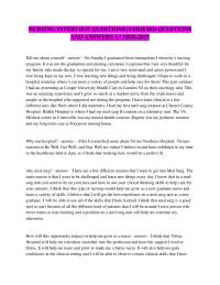 NURSING INTERVIEW QUESTIONS