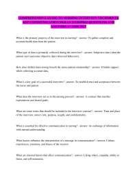 COMPREHENSIVE GUIDE TO NURSING INTERVIEW TECHNIQUES AND COMMUNICATION SKILLS