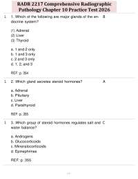 RADR 2217 Comprehensive Radiographic Pathology Chapter 10 Practice Test 2026