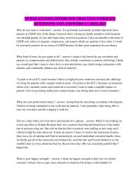 NURSE EXTERN INTERVIEW PRACTICE