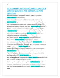 ITE 152 EXAM 3, STUDY GUIDE NEWEST 2025/2026 VERIFIED QUESTIONS AND CORRECT ANSWERS