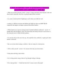 NURSE INTERVIEW VIEW 25 QUESTIONS