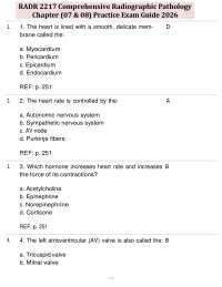 RADR 2217 Comprehensive Radiographic Pathology Chapter (07 & 08) Practice Exam Guide 2026