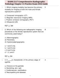 RADR 2217 Comprehensive Radiographic Pathology Chapter 11 Practice Exam 2026 Guide