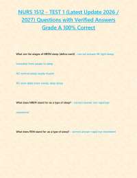 NURS 1512 - TEST 1 (Latest Update 2026 / 2027) Questions with Verified Answers Grade A 100