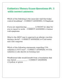 Esthetics Theory Exam Questions Pt. 1 with correct answers