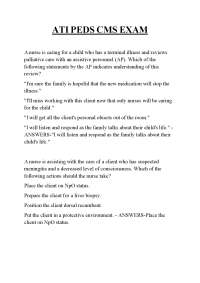 ATI PEDS CMS EXAM, ATI PEDS CMS EXAM