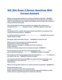 BIO 264- Exam 2 Review Questions With Correct Answers.