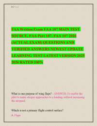 FAA Part 107 Written Exam 2025–2026 – Questions & Verified Answers (Latest Update)