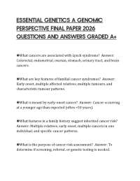 ESSENTIAL GENETICS A GENOMIC PERSPECTIVE FINAL PAPER 2026 QUESTIONS AND ANSWERS GRADED A