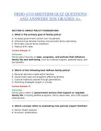 FRHD 4310 MIDTERM QUIZ | QUESTIONS AND ANSWERS | 2026 UPDATE | GRADED A+
