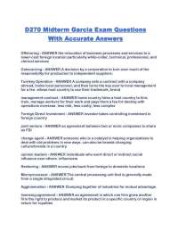 D270 Midterm Garcia Exam Questions With Accurate Answers.