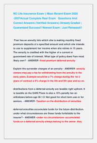 NC Life Insurance Exam || Most Recent Exam 2026-2027Actual Complete Real Ex