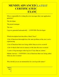 MENDIX ADVANCED CERTIFICATED EXAM LATEST